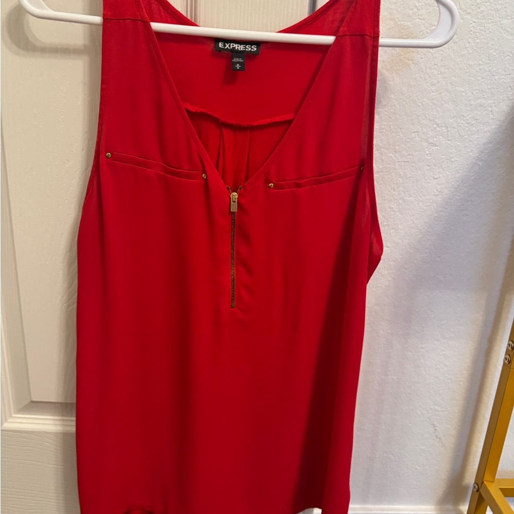 Express Women's Bold Red Tank Top